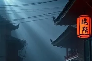 雾都侦探社剧情向封面：雨夜街道与老式钟表橱窗